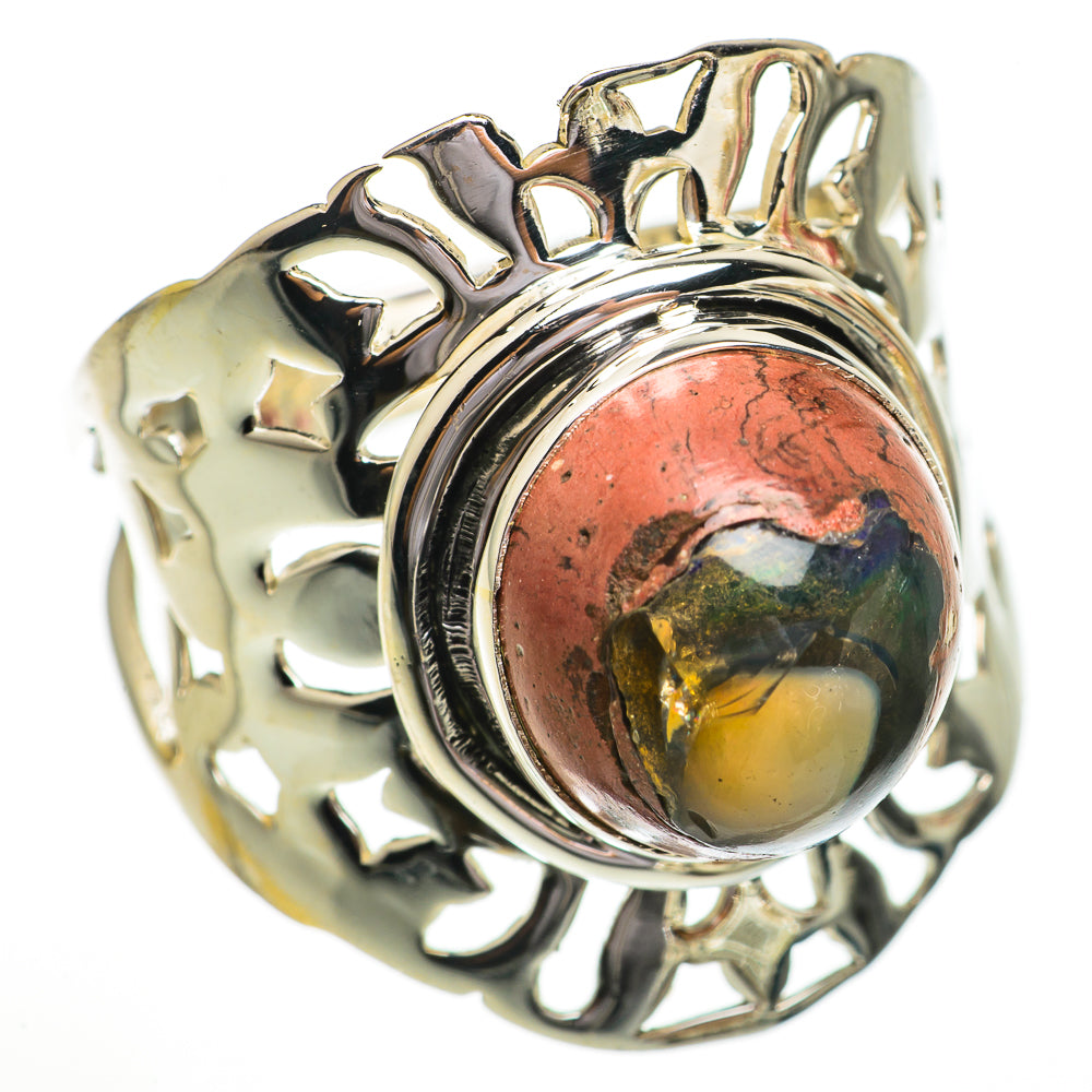 Mexican Fire Opal Rings handcrafted by Ana Silver Co - RING70342