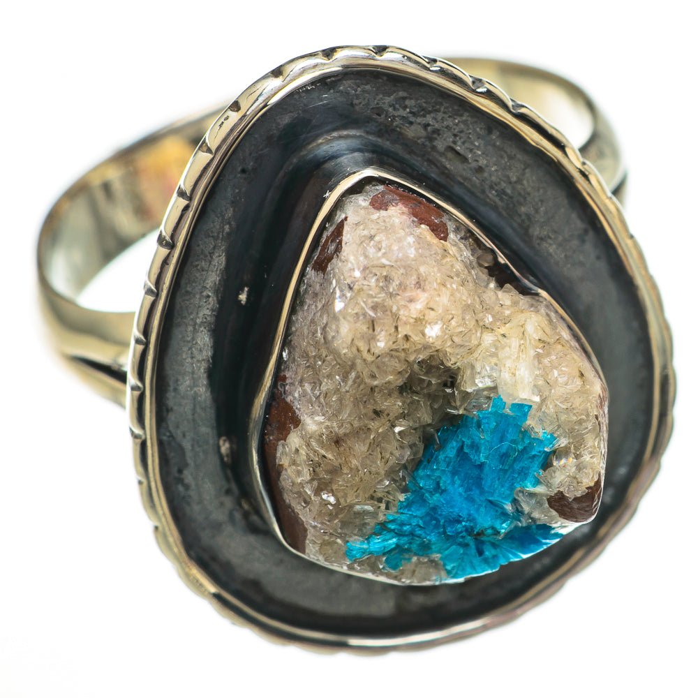 Cavansite Crystal Rings handcrafted by Ana Silver Co - RING70379