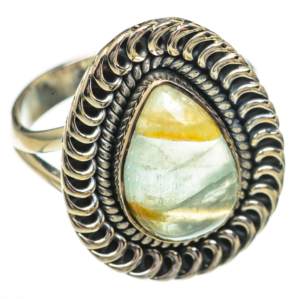 Green Fluorite Rings handcrafted by Ana Silver Co - RING70381