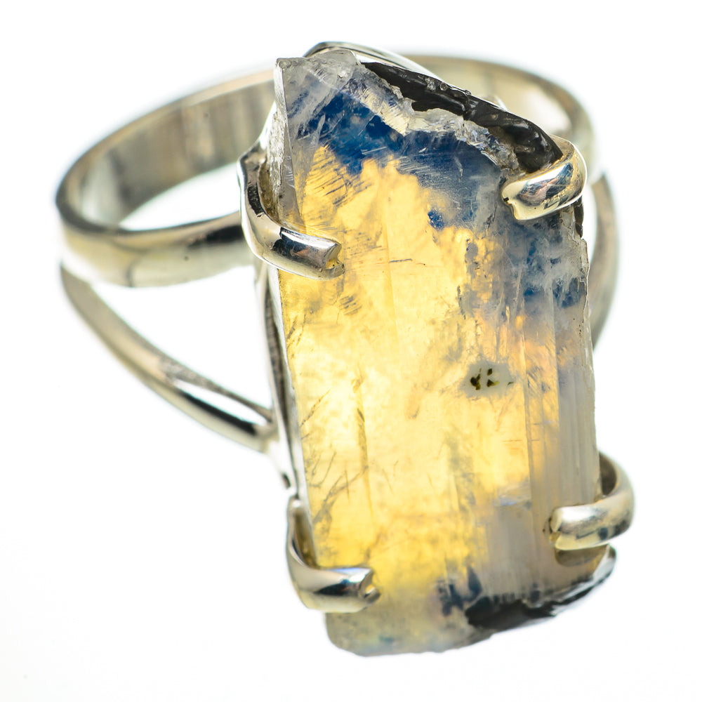 Rainbow Moonstone Rings handcrafted by Ana Silver Co - RING70602