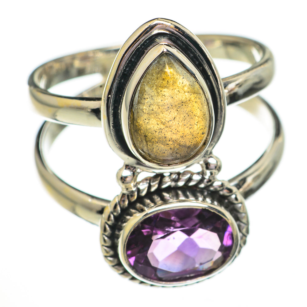 Labradorite Rings handcrafted by Ana Silver Co - RING70644