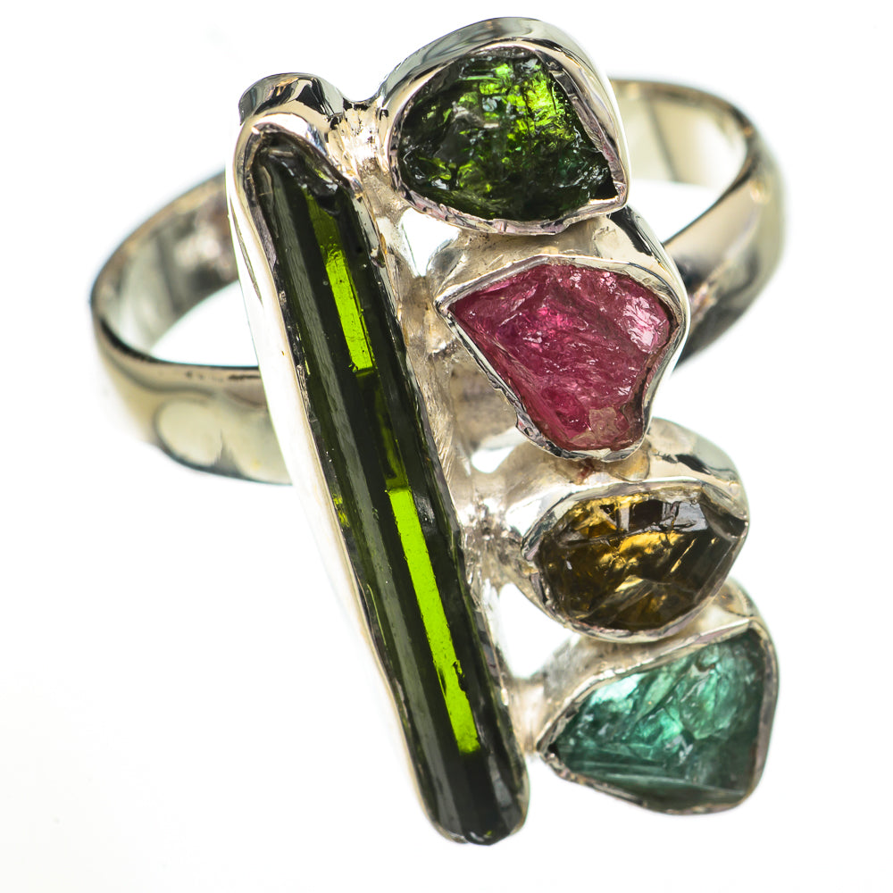 Green Tourmaline Rings handcrafted by Ana Silver Co - RING70755