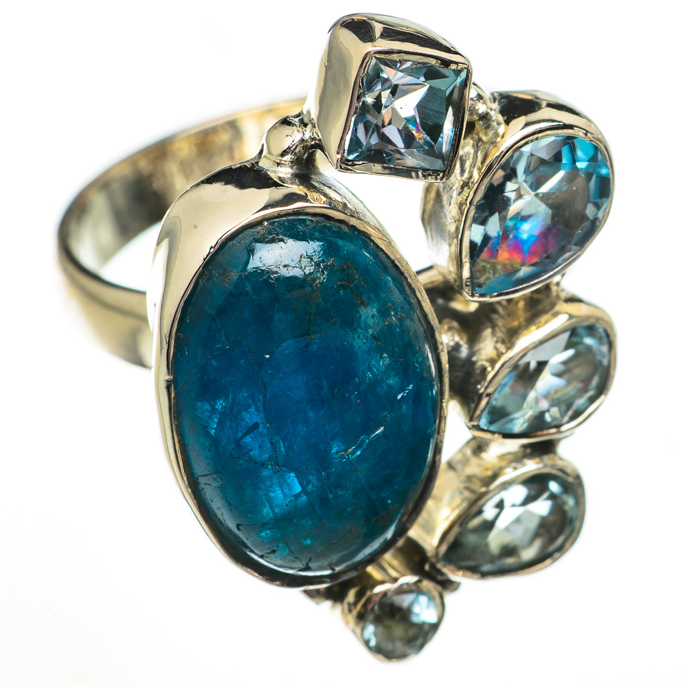 Blue Fluorite Rings handcrafted by Ana Silver Co - RING70763