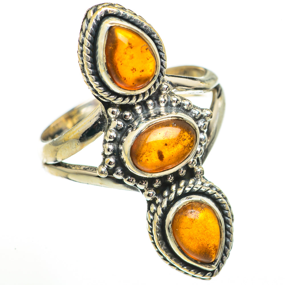 Baltic Amber Rings handcrafted by Ana Silver Co - RING70775