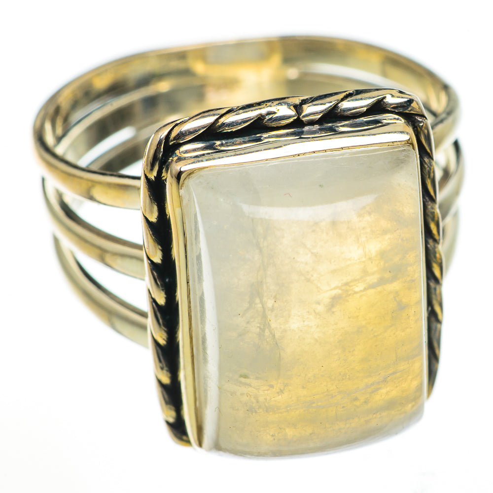Rainbow Moonstone Rings handcrafted by Ana Silver Co - RING70919