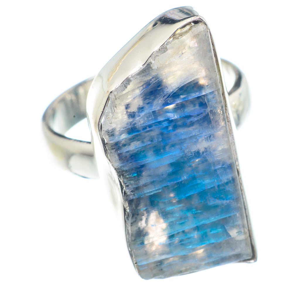 Rainbow Moonstone Rings handcrafted by Ana Silver Co - RING71294