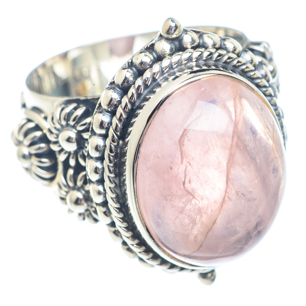 Rose Quartz Rings handcrafted by Ana Silver Co - RING71398