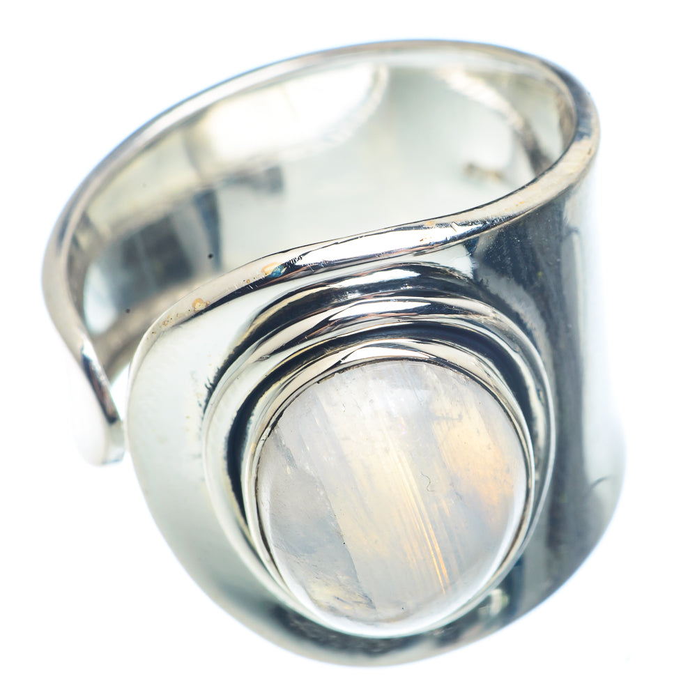 Rainbow Moonstone Rings handcrafted by Ana Silver Co - RING71522
