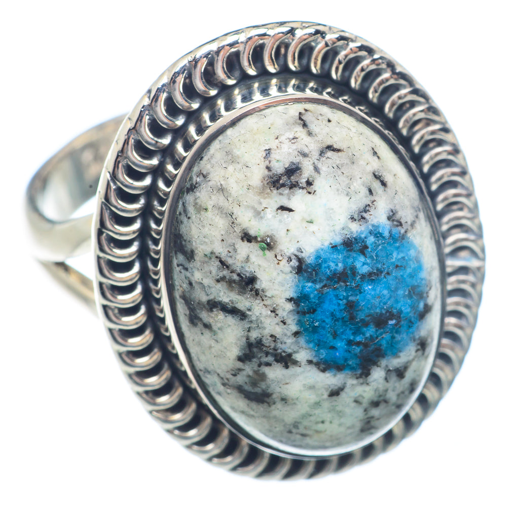 K2 Blue Azurite Rings handcrafted by Ana Silver Co - RING71532