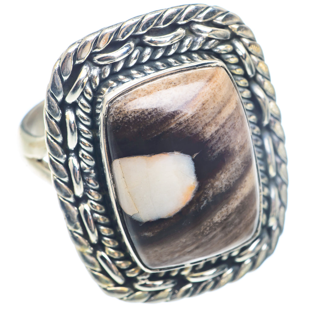Peanut Wood Jasper Rings handcrafted by Ana Silver Co - RING71546