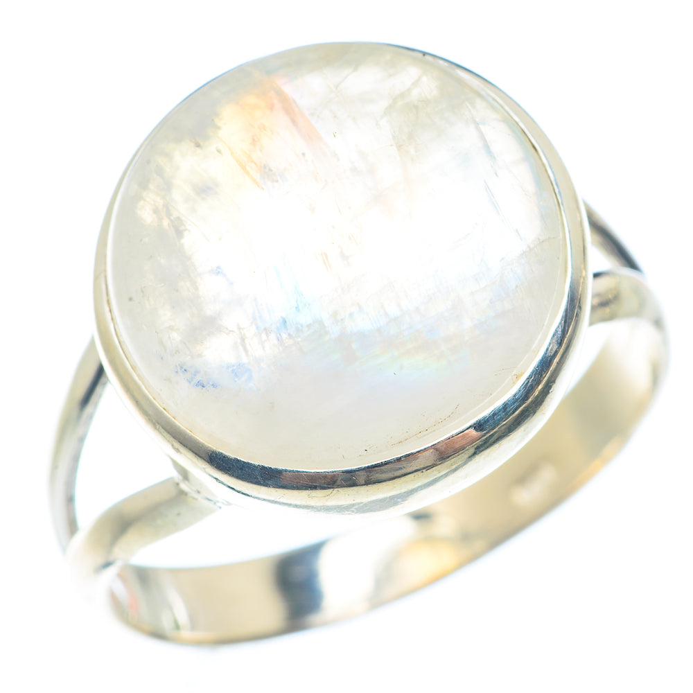 Rainbow Moonstone Rings handcrafted by Ana Silver Co - RING71601