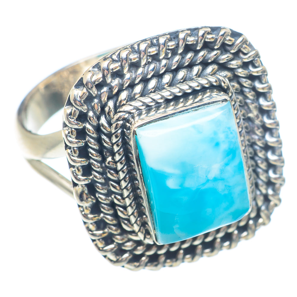 Larimar Rings handcrafted by Ana Silver Co - RING71611