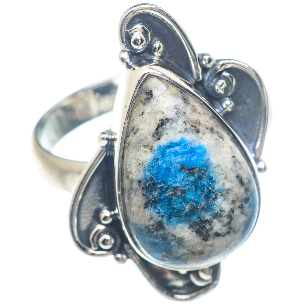 K2 Blue Azurite Rings handcrafted by Ana Silver Co - RING71649