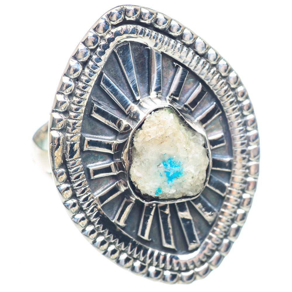Cavansite Crystal Rings handcrafted by Ana Silver Co - RING71802