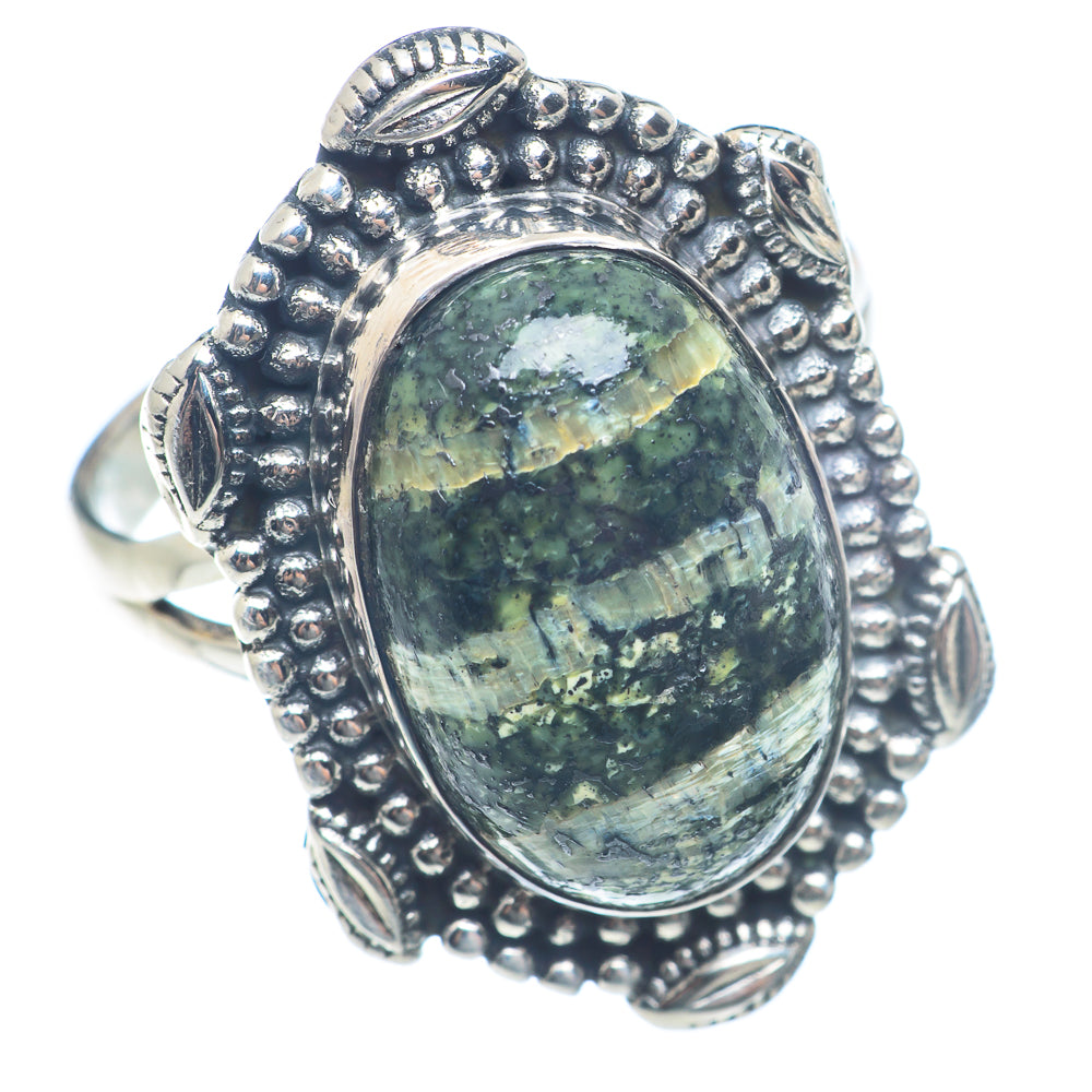 Lizard Jasper Rings handcrafted by Ana Silver Co - RING71818