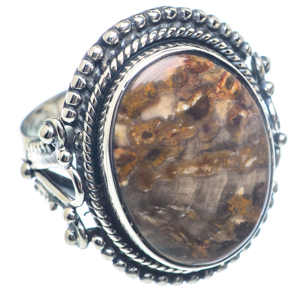 Petrified Wood Rings handcrafted by Ana Silver Co - RING71822