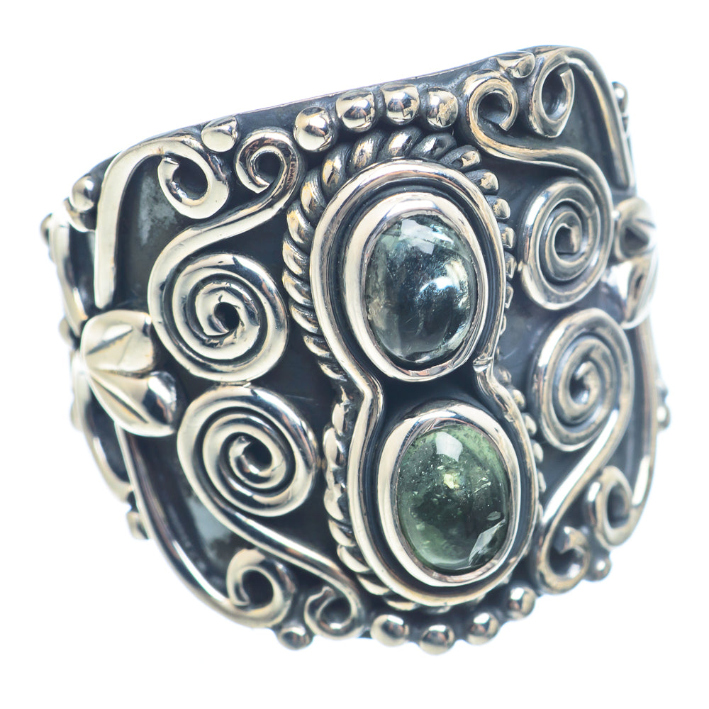 Green Tourmaline Rings handcrafted by Ana Silver Co - RING71901