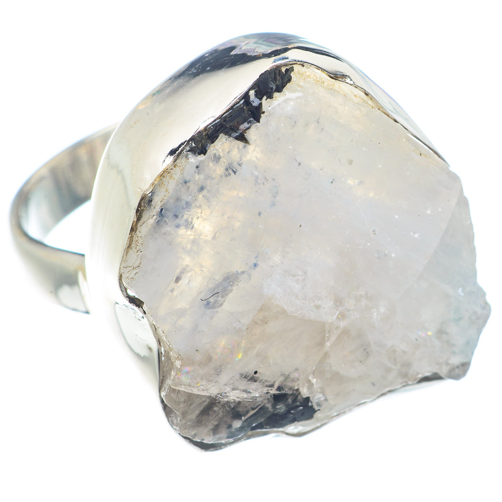 Rainbow Moonstone Rings handcrafted by Ana Silver Co - RING71955