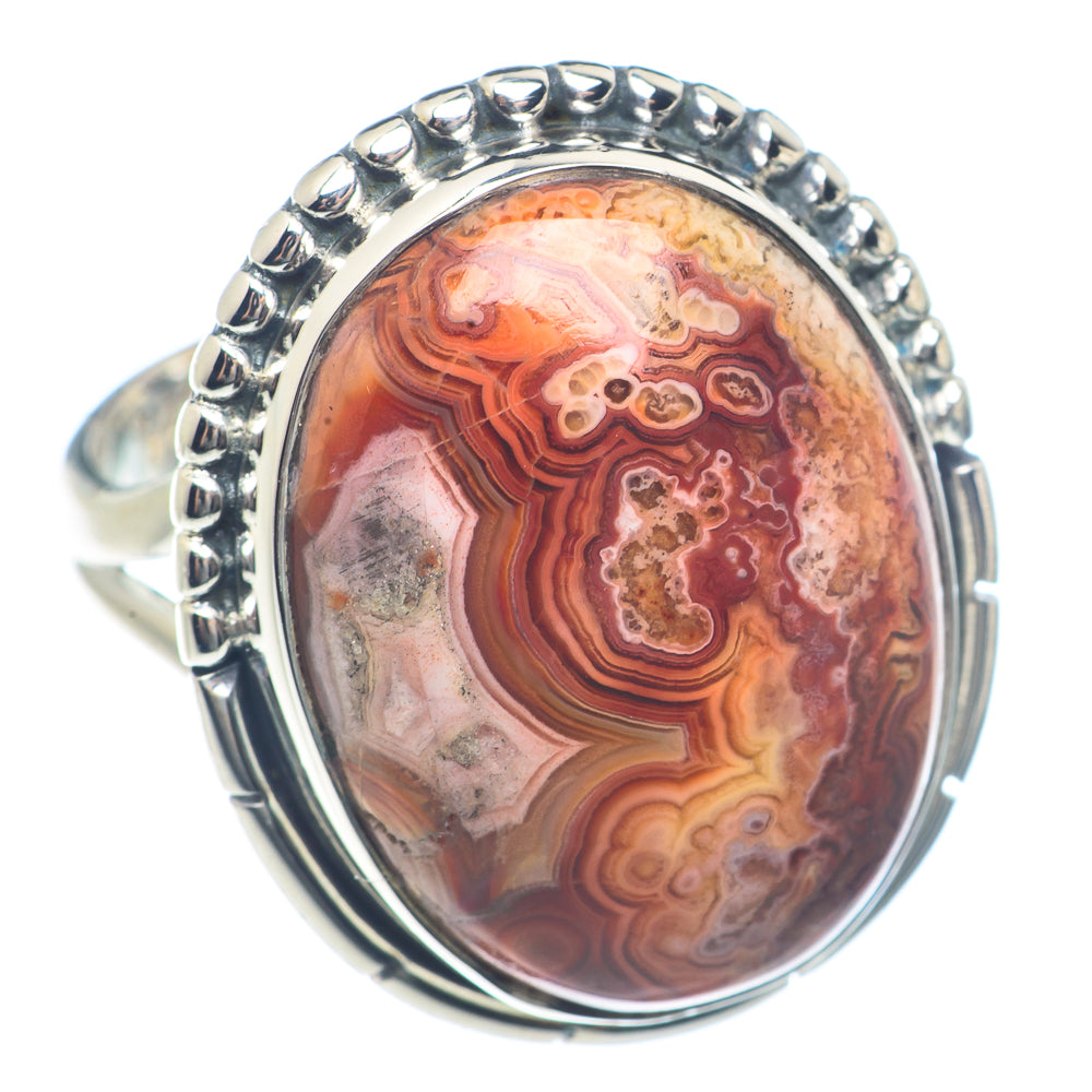 Crazy Lace Agate Rings handcrafted by Ana Silver Co - RING72008