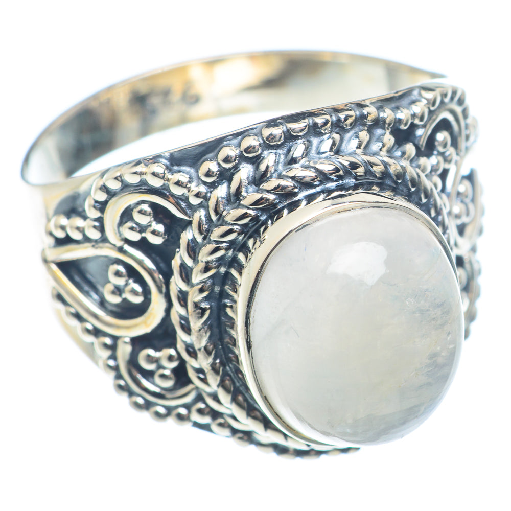 Rainbow Moonstone Rings handcrafted by Ana Silver Co - RING72026