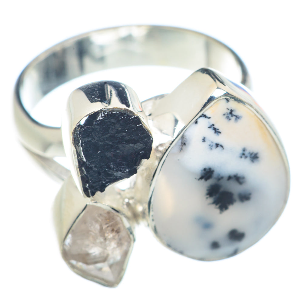 Dendritic Opal Rings handcrafted by Ana Silver Co - RING72027