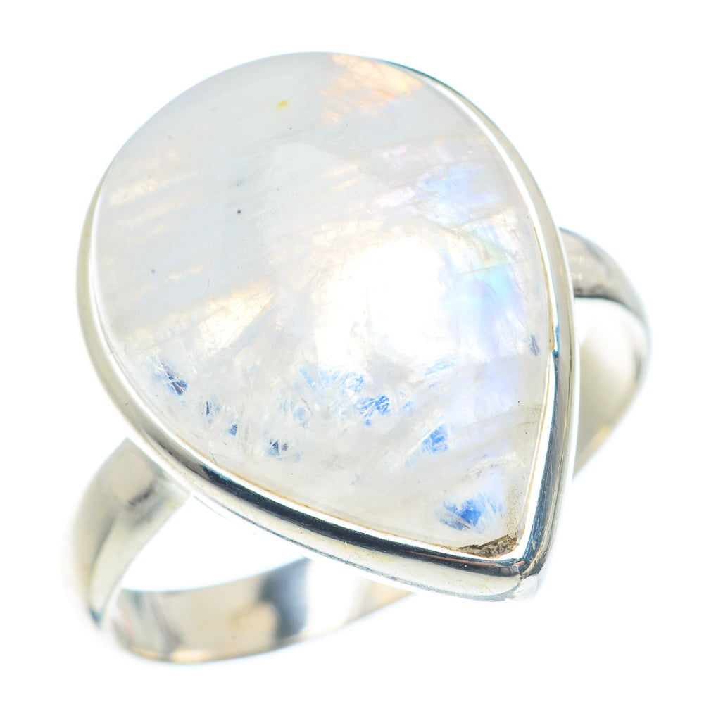 Rainbow Moonstone Rings handcrafted by Ana Silver Co - RING72169