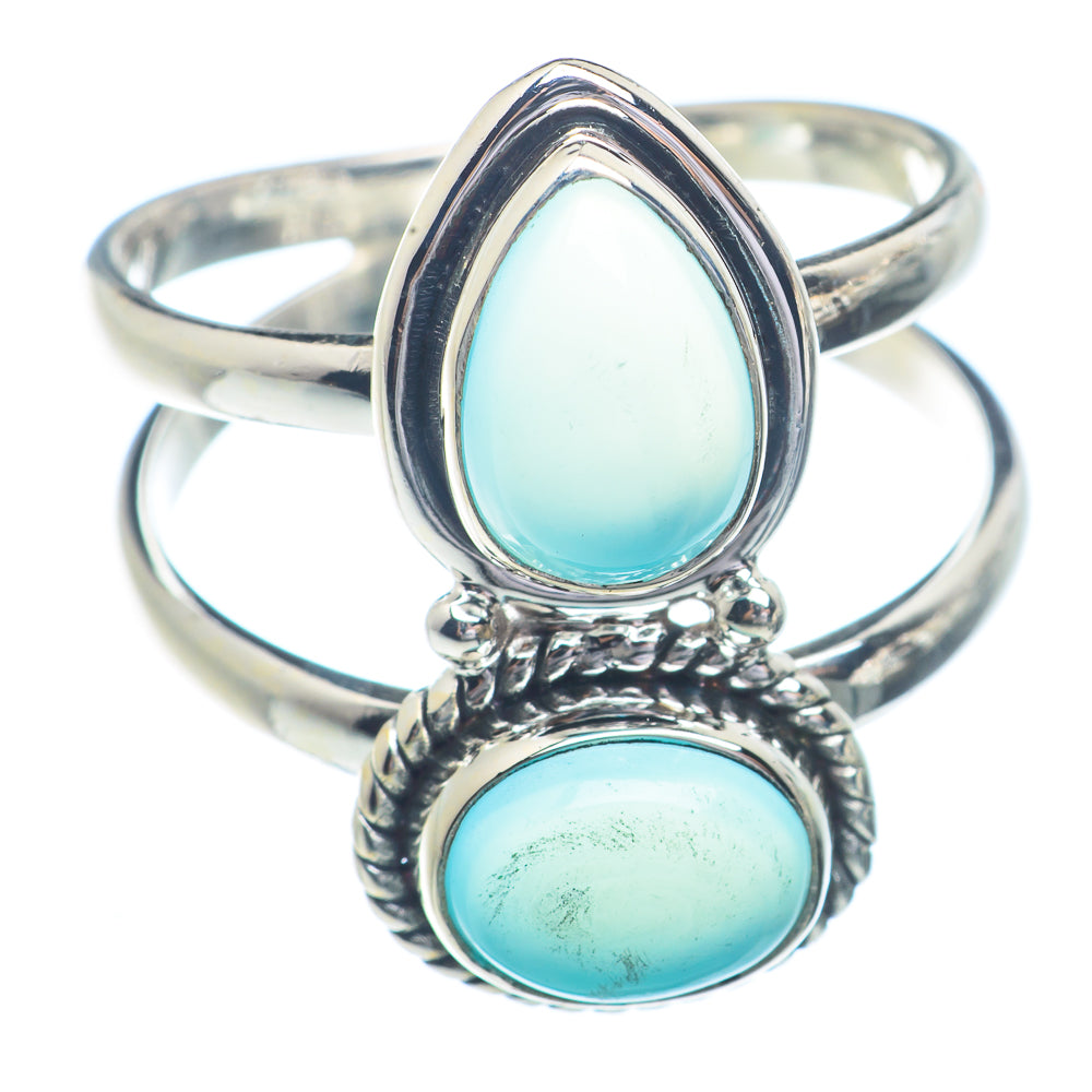 Aqua Chalcedony Rings handcrafted by Ana Silver Co - RING72347
