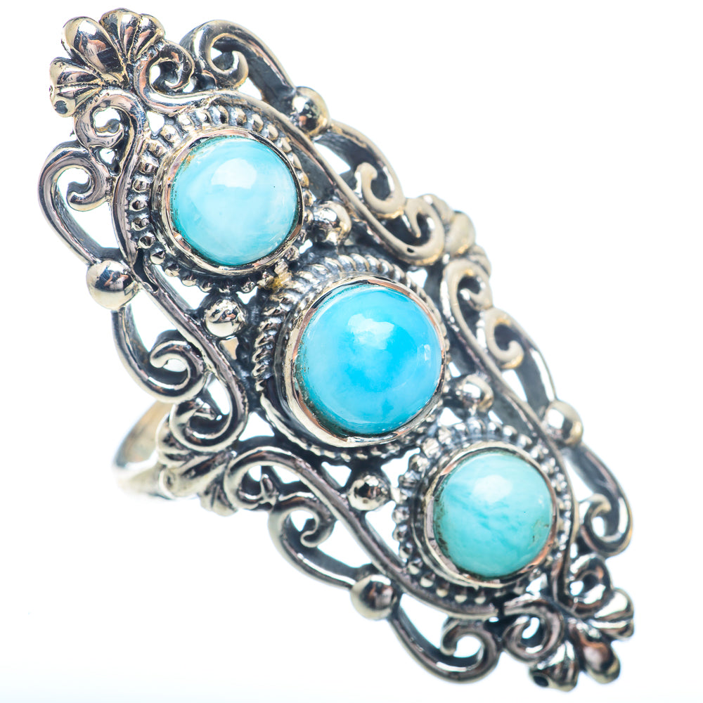 Larimar Rings handcrafted by Ana Silver Co - RING72407