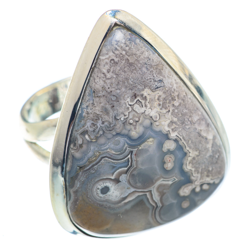 Laguna Lace Agate Rings handcrafted by Ana Silver Co - RING72463