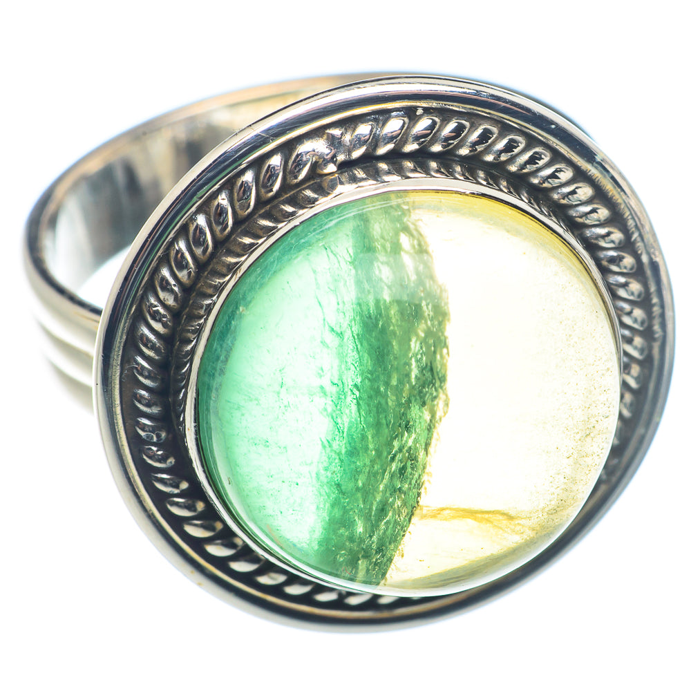 Green Fluorite Rings handcrafted by Ana Silver Co - RING72477