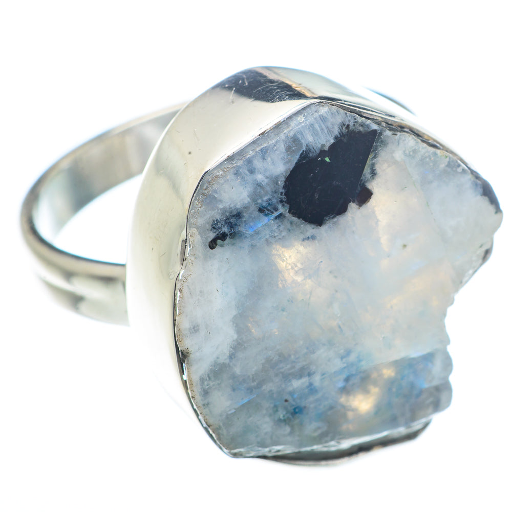 Rainbow Moonstone Rings handcrafted by Ana Silver Co - RING72584