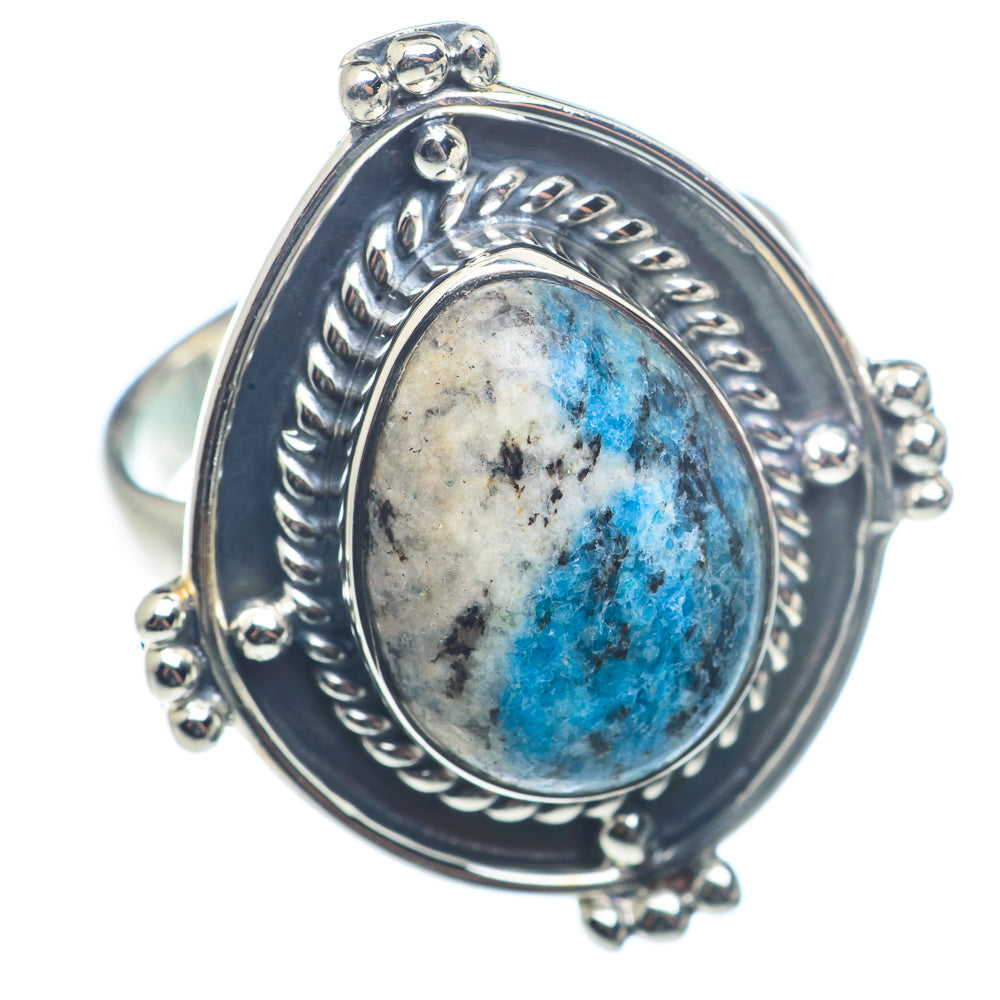 K2 Blue Azurite Rings handcrafted by Ana Silver Co - RING72595