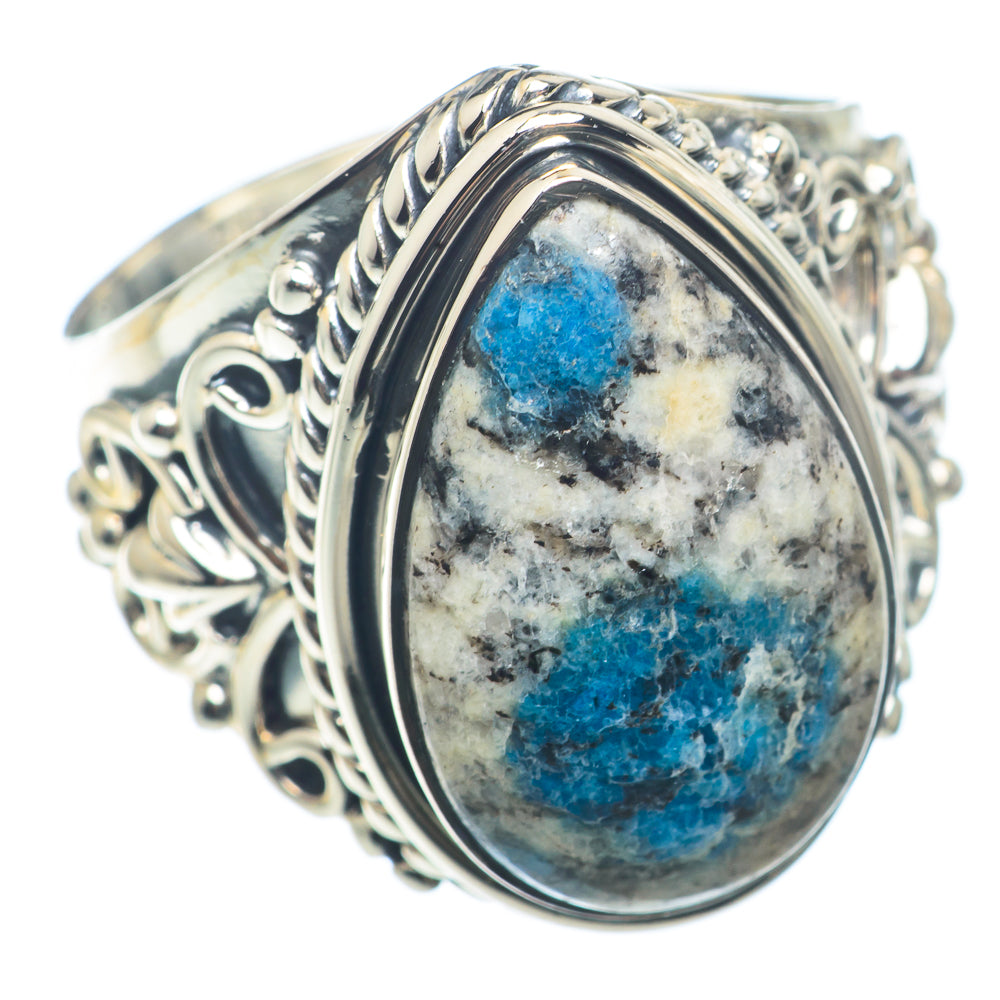 K2 Blue Azurite Rings handcrafted by Ana Silver Co - RING72710