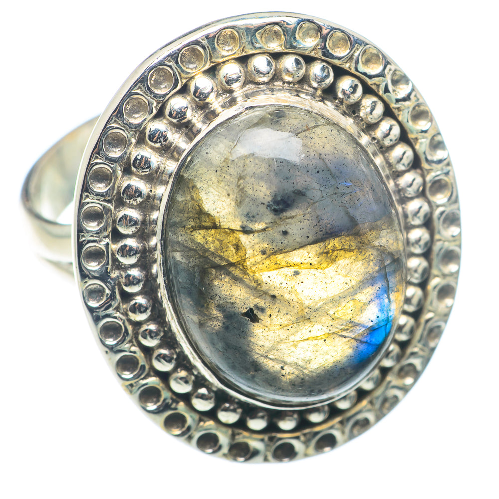 Labradorite Rings handcrafted by Ana Silver Co - RING72712