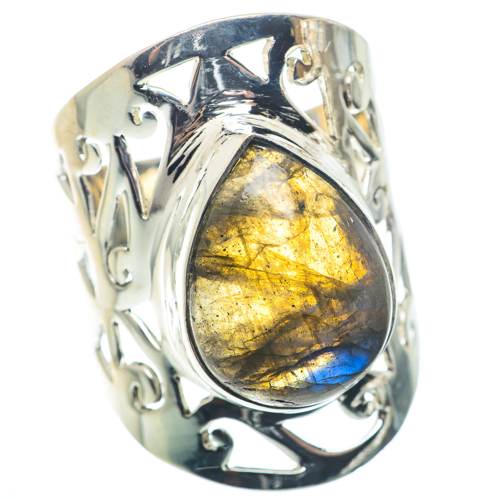 Labradorite Rings handcrafted by Ana Silver Co - RING72722