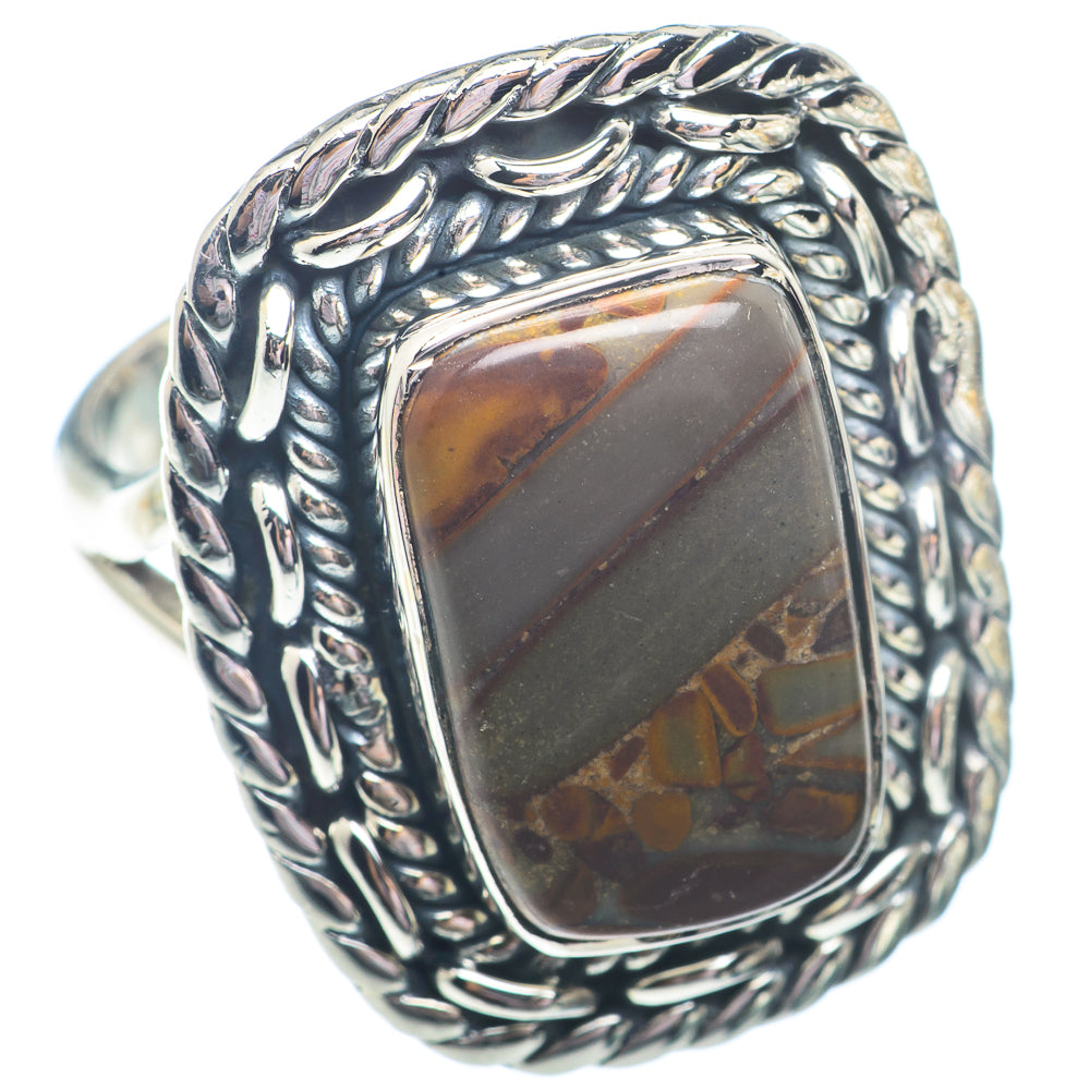 Bamboo Jasper Rings handcrafted by Ana Silver Co - RING72858