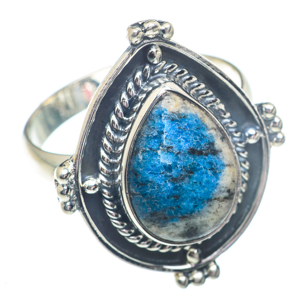 K2 Blue Azurite Rings handcrafted by Ana Silver Co - RING72933