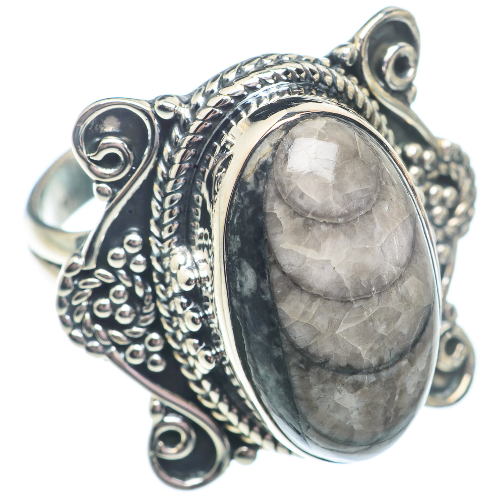 Orthoceras Fossil Rings handcrafted by Ana Silver Co - RING72967