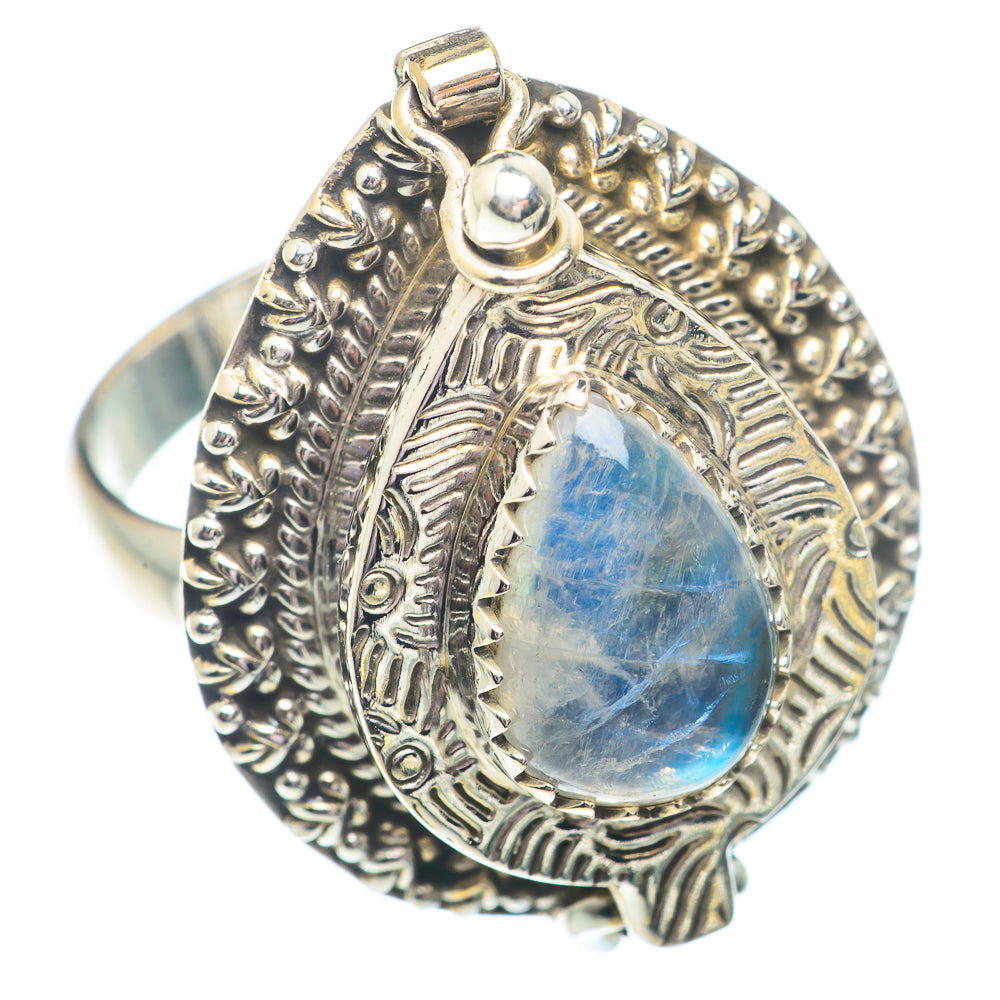 Rainbow Moonstone Rings handcrafted by Ana Silver Co - RING73078