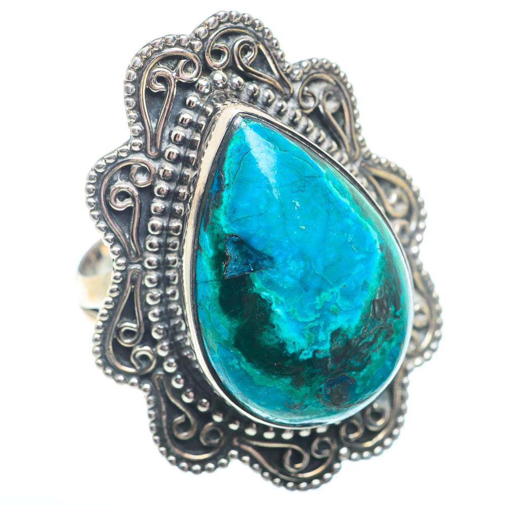 Chrysocolla Rings handcrafted by Ana Silver Co - RING73095