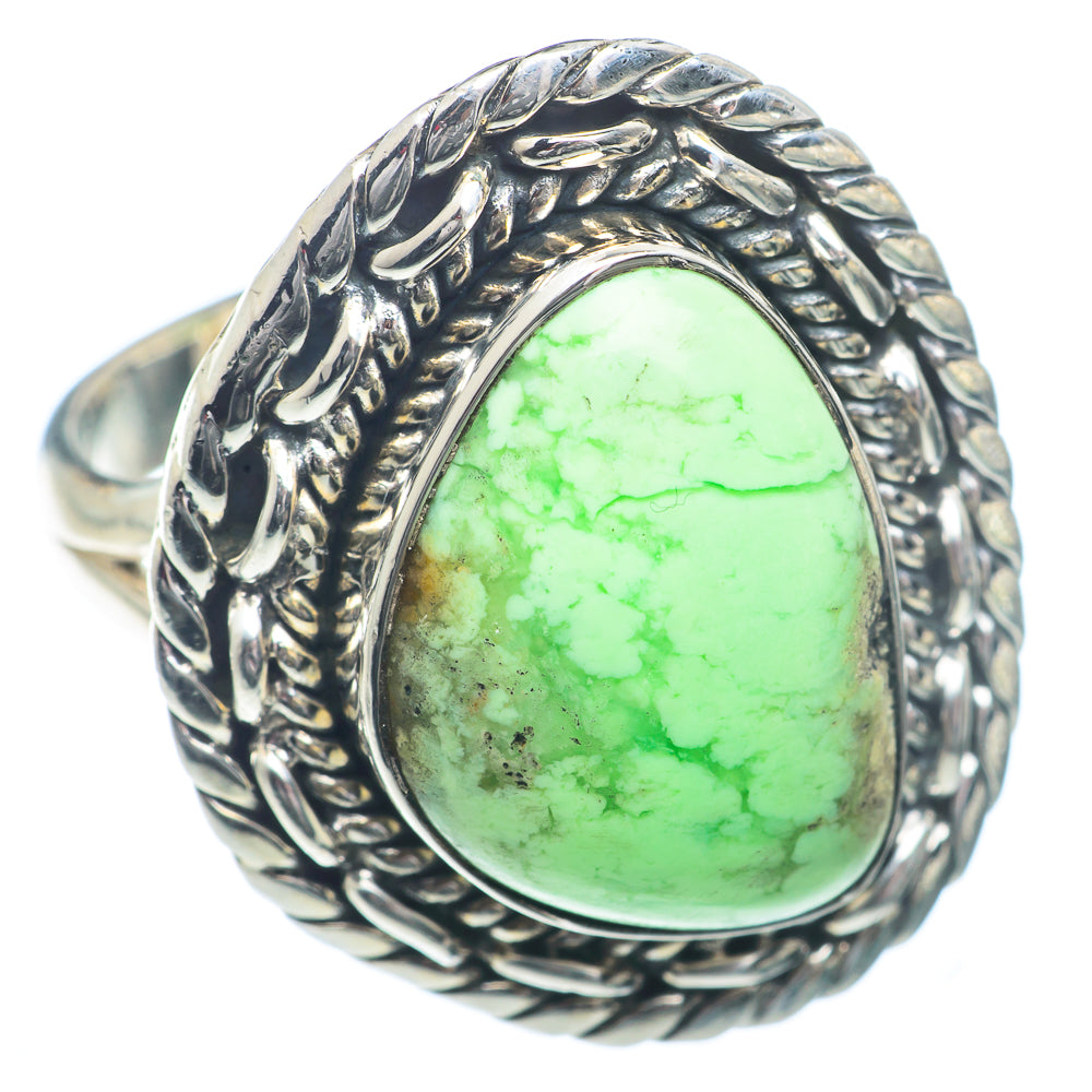 Lemon Chrysoprase Rings handcrafted by Ana Silver Co - RING73150