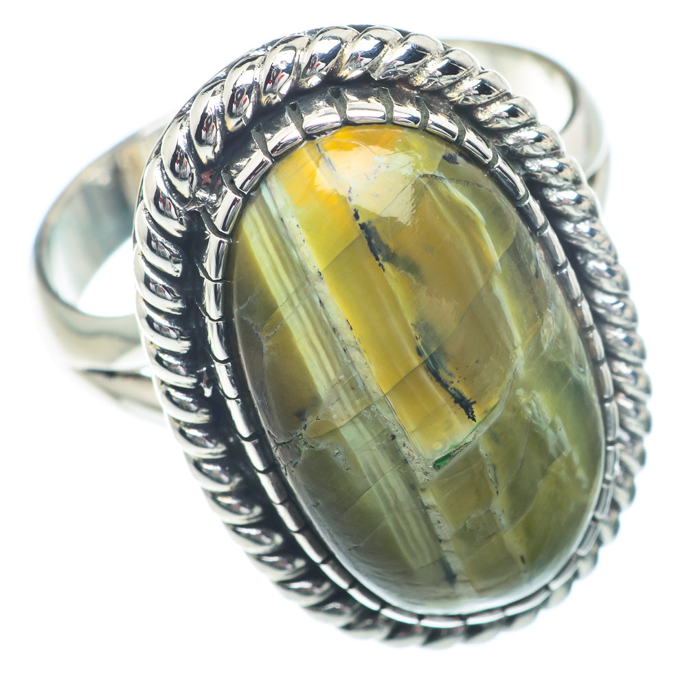 African Green Opal Rings handcrafted by Ana Silver Co - RING73193