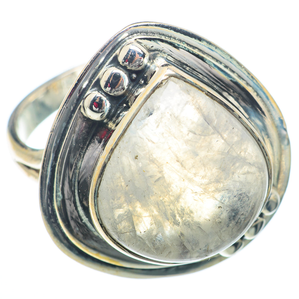 Rainbow Moonstone Rings handcrafted by Ana Silver Co - RING73260