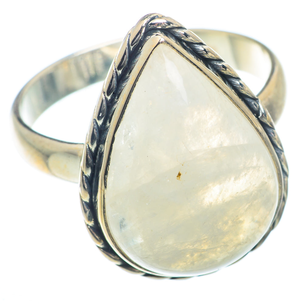 Rainbow Moonstone Rings handcrafted by Ana Silver Co - RING73298