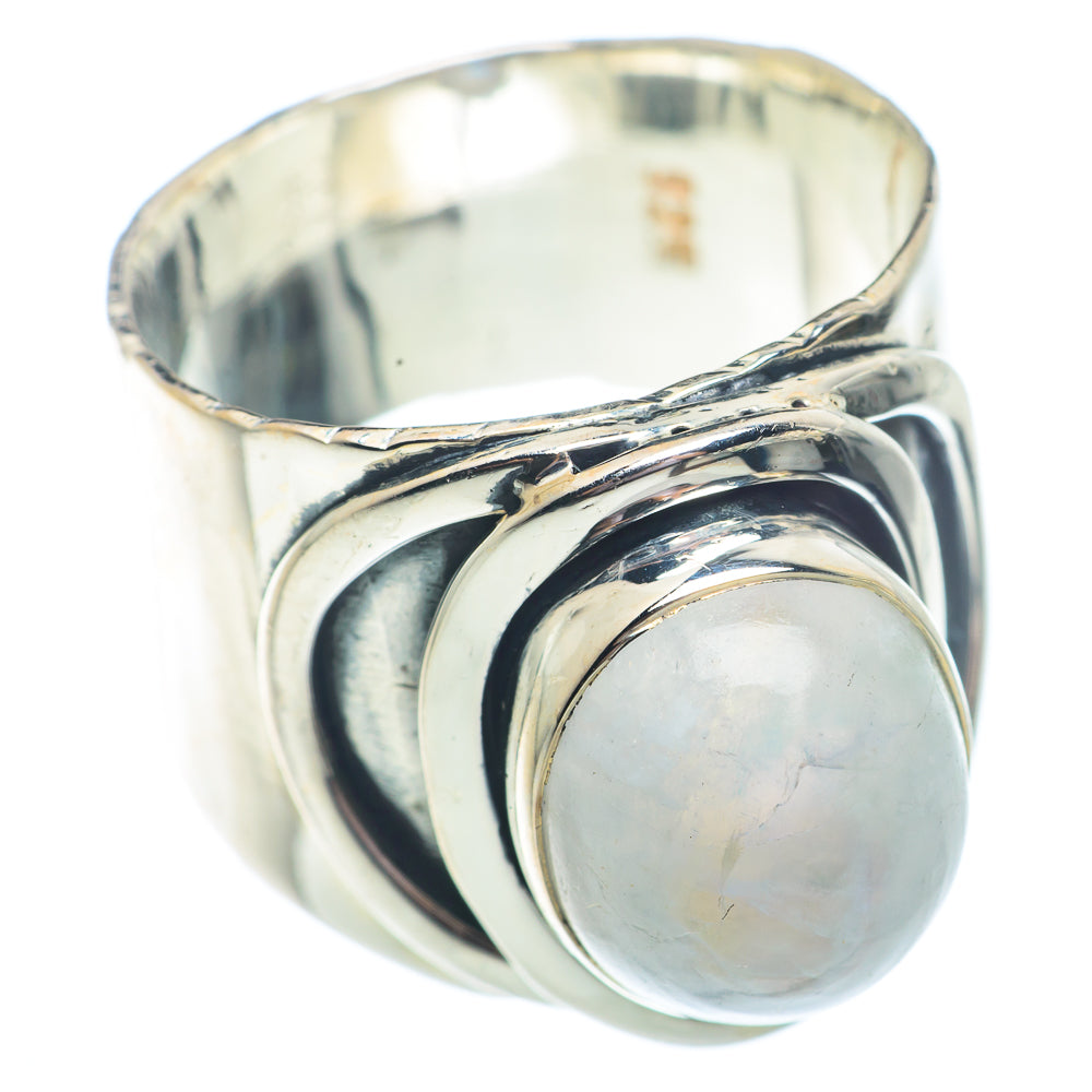 Rainbow Moonstone Rings handcrafted by Ana Silver Co - RING73510