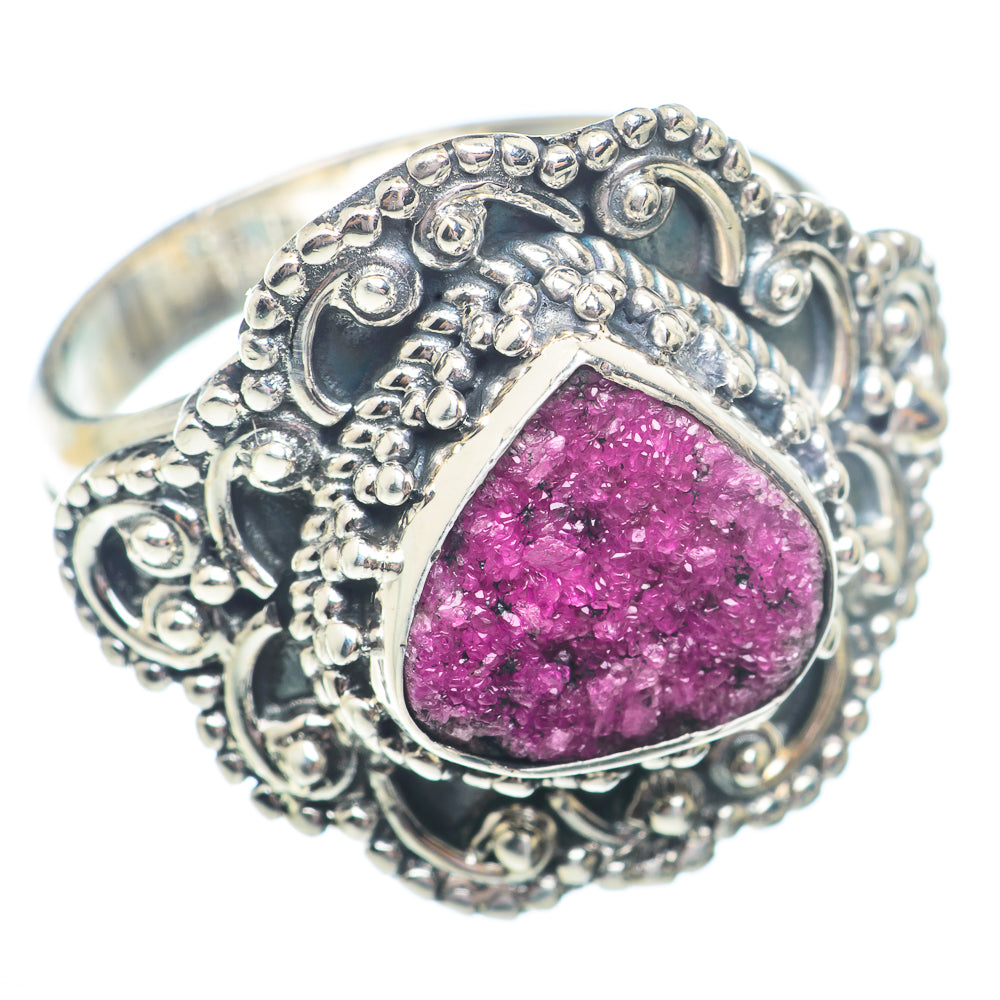 Cobalto Calcite Druzy Rings handcrafted by Ana Silver Co - RING73592