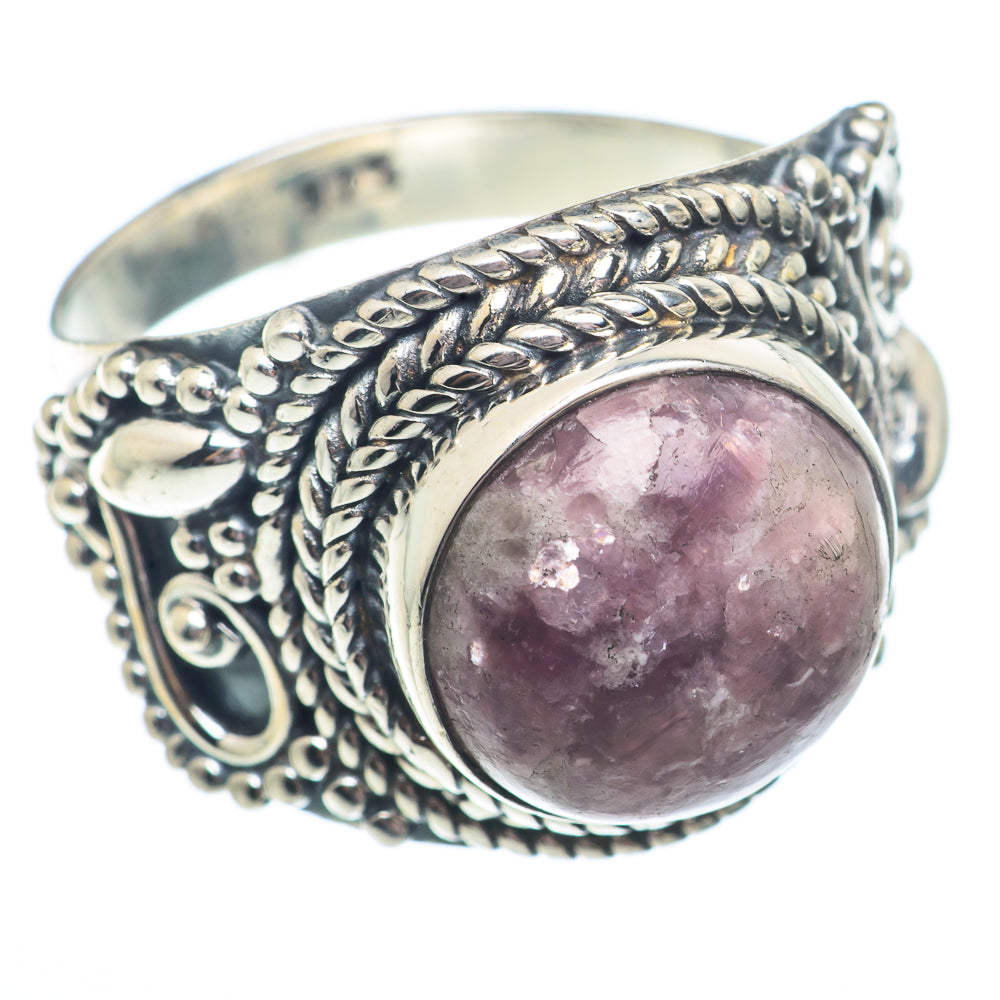 Lepidolite Rings handcrafted by Ana Silver Co - RING73728