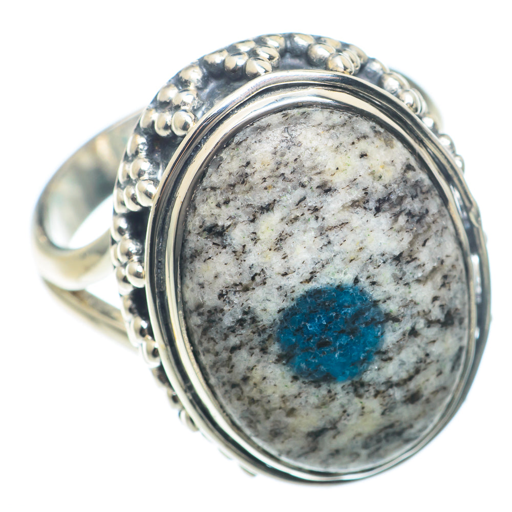 K2 Blue Azurite Rings handcrafted by Ana Silver Co - RING73825
