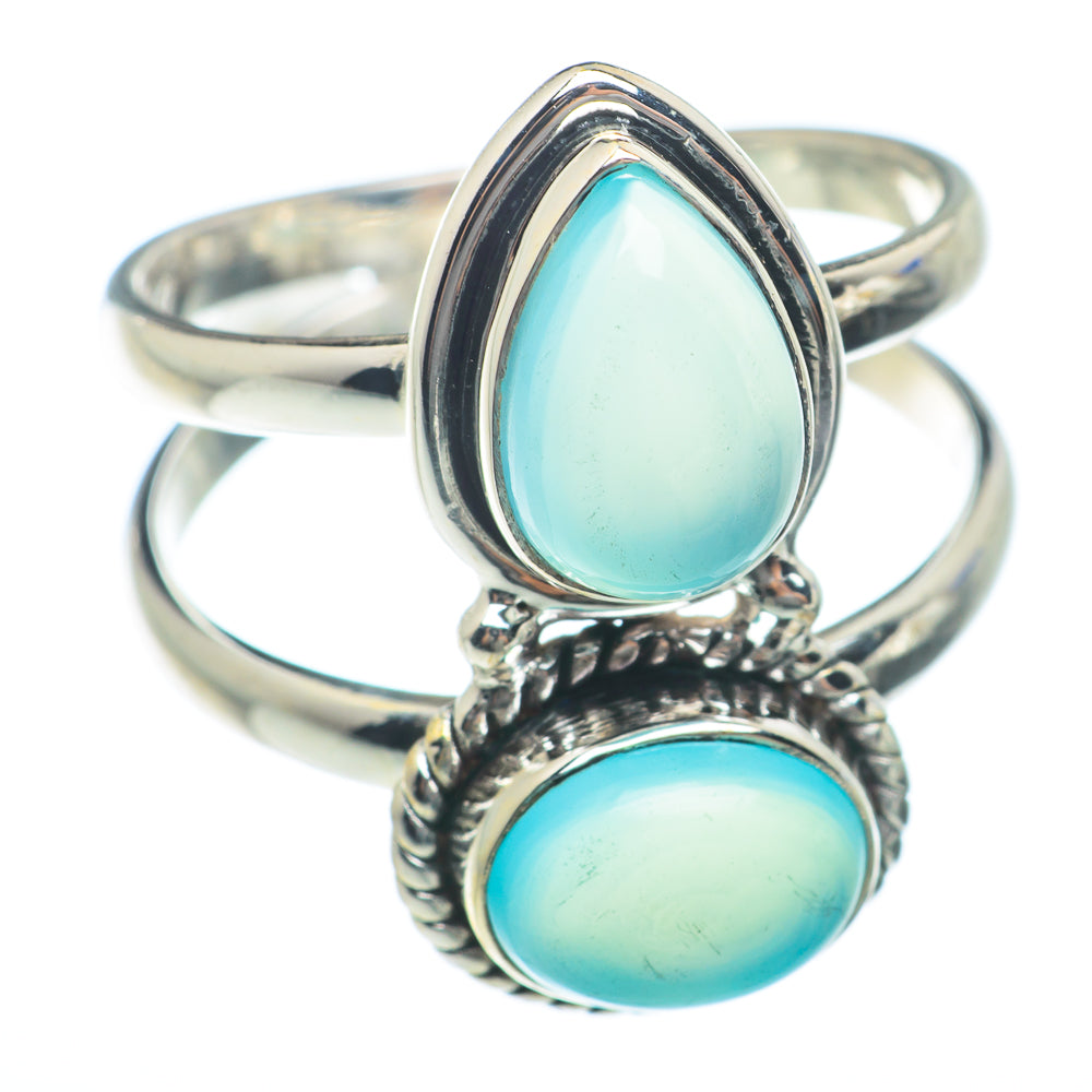 Aqua Chalcedony Rings handcrafted by Ana Silver Co - RING73866