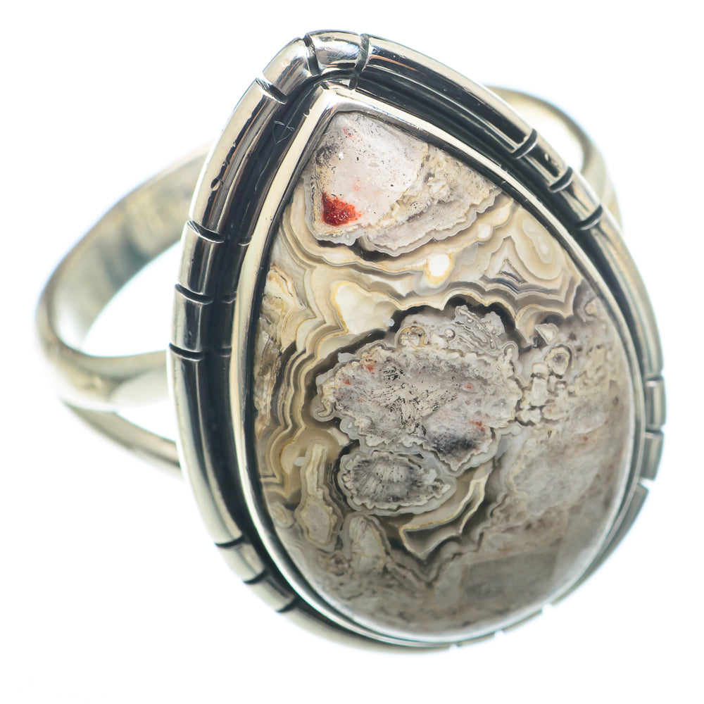 Laguna Lace Agate Rings handcrafted by Ana Silver Co - RING73967